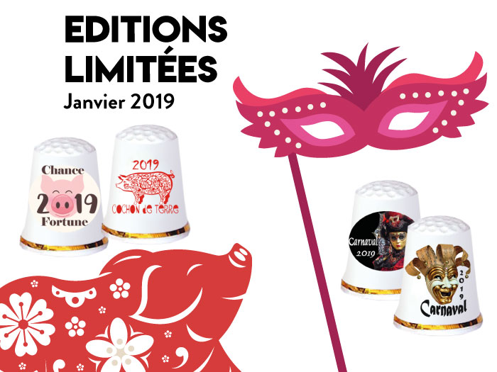 De a coudre collection Carnaval 2019 et Année du Cochon 2019